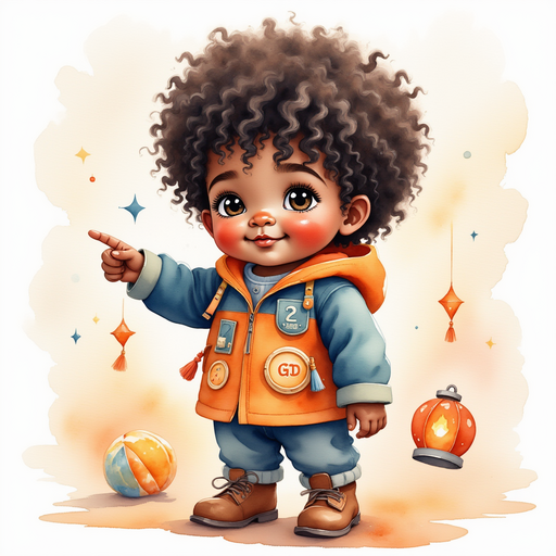 Zippy Zapata points to the table where friends’ potion supplies are gathered. In the background, tiny star-shaped lanterns
