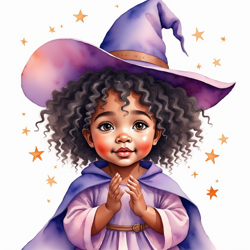 Willow Charms - who is black - claps her hands together, looking excited. In the background, glimmering stars shine on the walls.