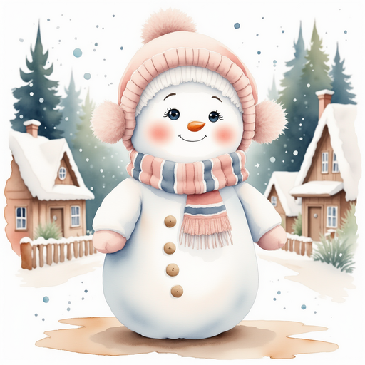 Frostyline Fable, hands on hips, appears thoughtful and concerned. In the background, a quiet village road leads toward small wooden houses