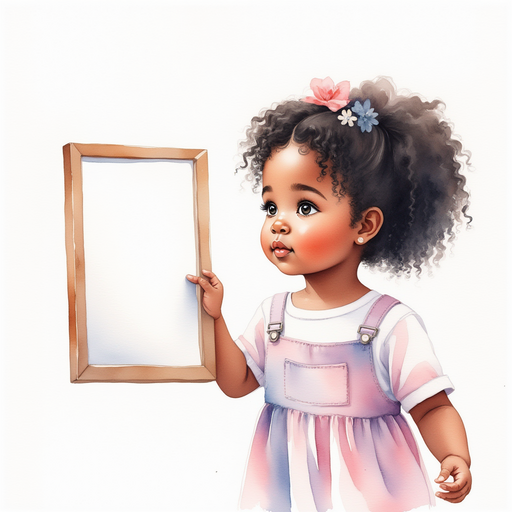 Ava looking at the blank board with a confused expression.