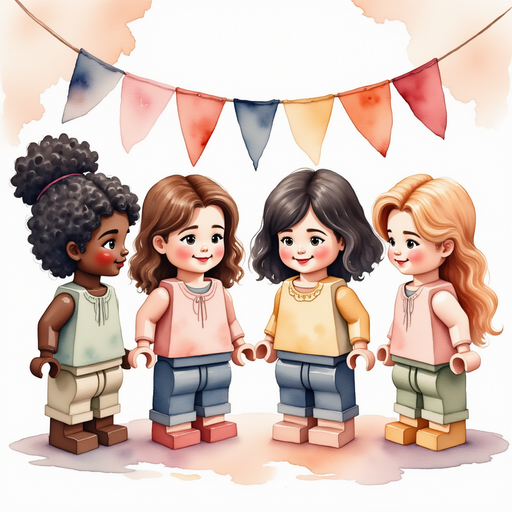 Illustrate a detailed Lego dungeon complete with a Lego dragon guarding its entrance. In the background, banners and flags made of Lego pieces.