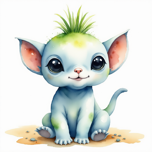 Zibloo tilts his head, offering a gentle smile. In the background, small stones line a winding trail.