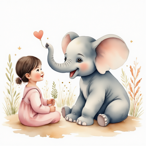 Grace and her friends meeting the grumpy old toy elephant.
