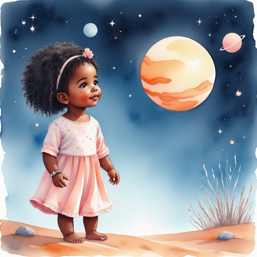 Ava standing on the planet Venus.