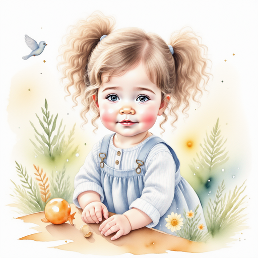 Sofia pretending to pick up magical creatures