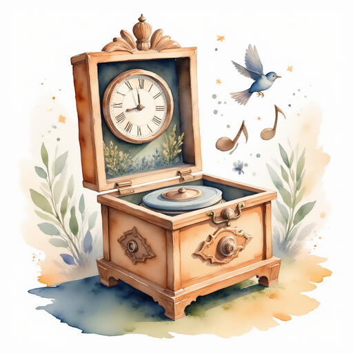 Music box playing a melody