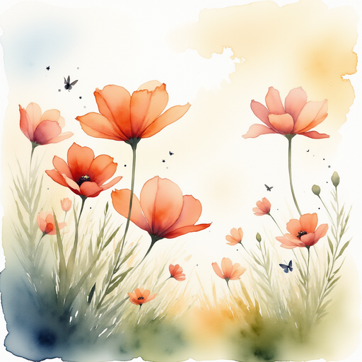 A close-up of glowing petals reaching toward the sky In the background, grass softly rustles in the wind