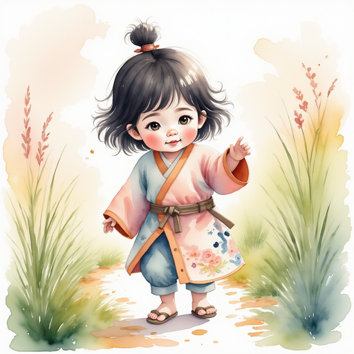 Sammy steps onto a winding path with one hand outstretched. In the background, tall grass forms a narrow maze.