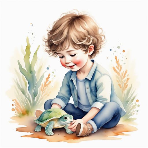 James setting up a cozy home for a turtle.