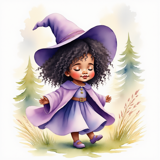 Willow Charms closes her eyes, breathing slowly with her hands outstretched. In the background, tall trees sway under the wind
