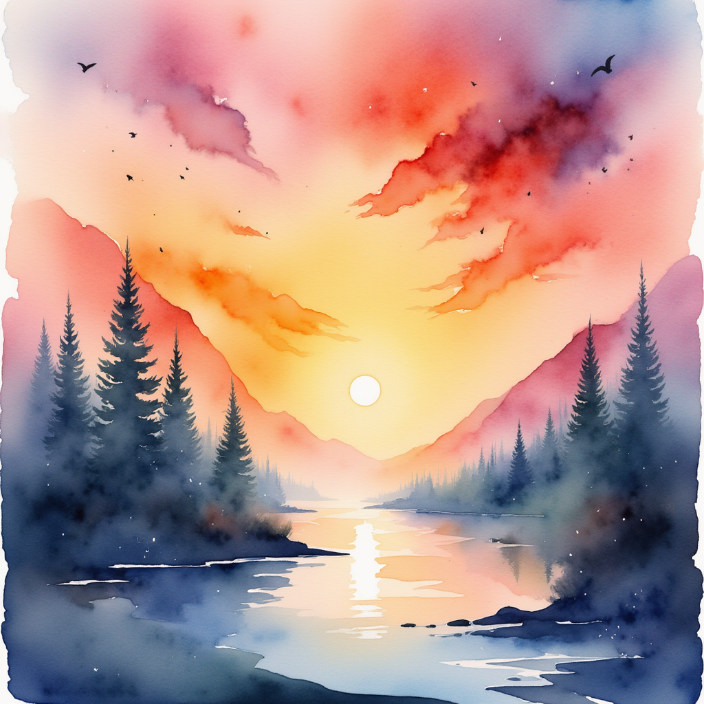 Depict a beautiful sunrise