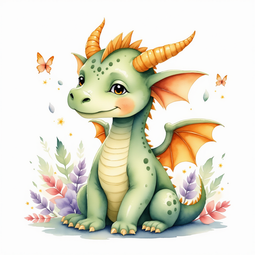 Ember Flare sitting with eyes closed, taking a deep breath. In the background, glowing fairies flutter around delicate lilac flowers