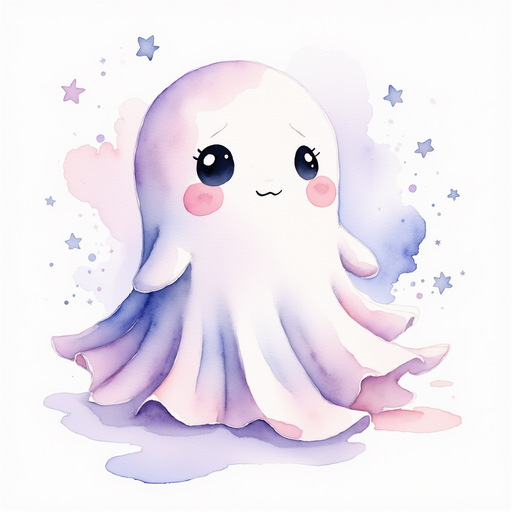 Show Glimmer Puff floating near a doorway, smiling. In the background, light reflects on the glossy floors.