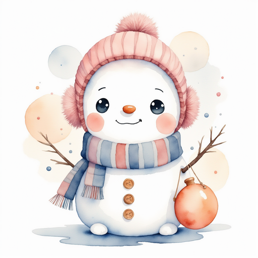 Frostyline Fable with a big, curious smile, holding a tiny explorer’s bag In the background: swirling snow