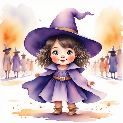 Willow Charms tips her hat with a warm smile. In the background, a lively parade crowd