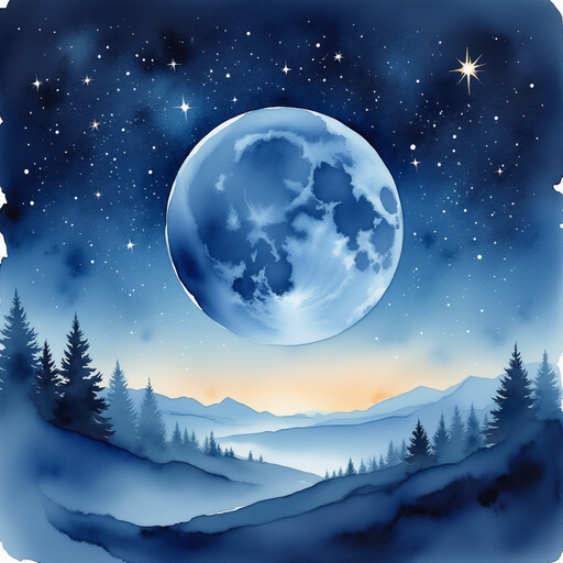 Another star grows faint, gently bobbing in the sky. In the background, a few twinkling lights still glow near the horizon.