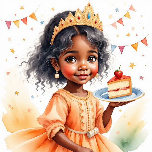 Show Queen Neena holding a plate of cake slices with a warm smile. In the background, festival flags flutter in the wind.