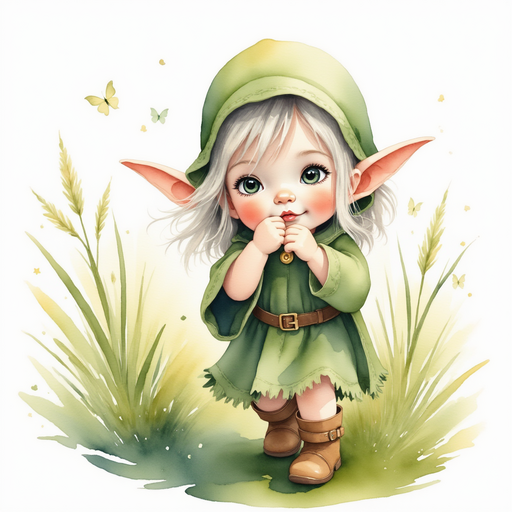 Flicker Sparkleaf biting her lip, looking down at the splotched painting. In the background, tall grass swaying in a gentle breeze