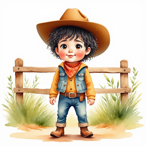 Cactus Cody stands by a wooden fence. In the background, tall green grass waves.