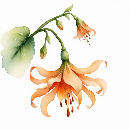 A drooping flower that looks like it needs water. The stem of the flower is bent down so that it looks sad and dying.