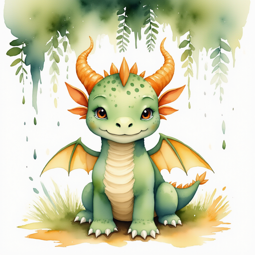 Ember crouches beneath a dripping tree, looking upset. In the background, branches sway under the heavy rain.