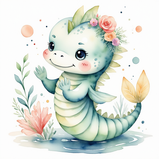 Nessie Sparkles claps happily. In the background, soft seats line the aisle. In the background, soft seats line the aisle.