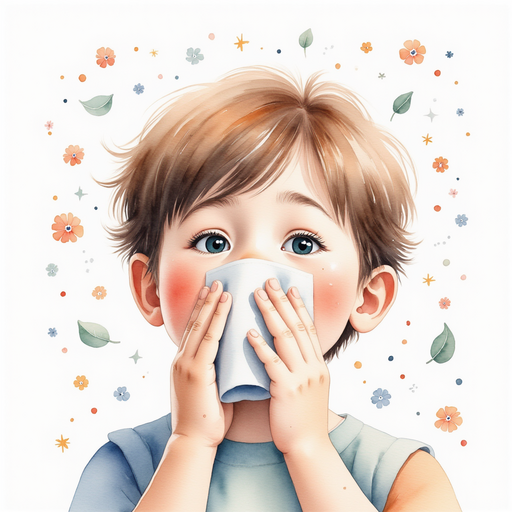 A person sneezing