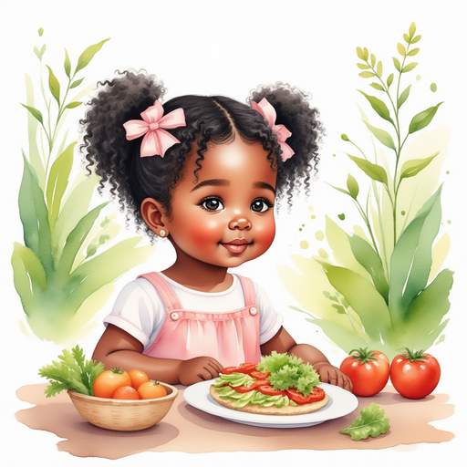 Ava inviting her friends over to eat vegetables.