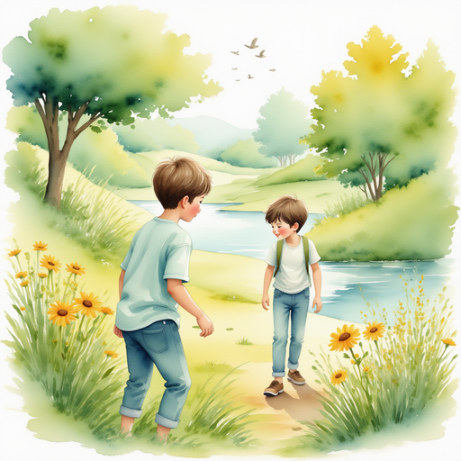 Lee and his friends searching in the park.