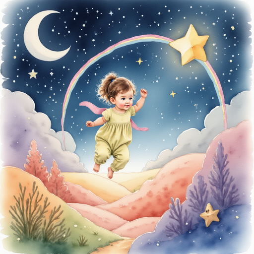 Sofia guiding the star back to the Rainbow Planet.