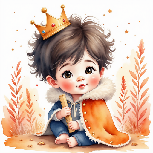 King Doodle Bum kneeling in a patch of licorice plants, holding a wooden ruler in his hand. In the background, a shimmering chocolate fountain