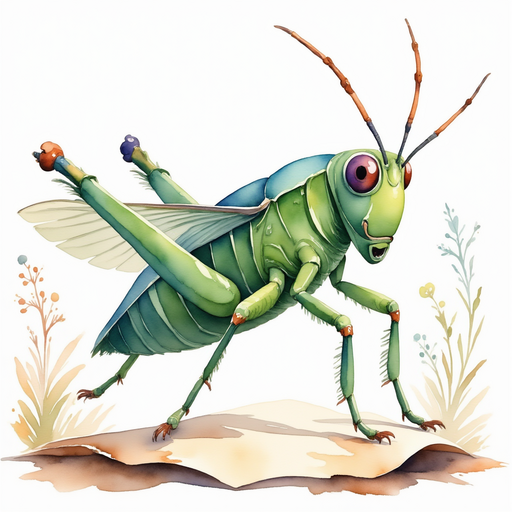 Buzzywhirl hovers close to the paper, tapping a leaf-shaped marker with a careful antenna. In the background, twisted vines trail along the forest floor.