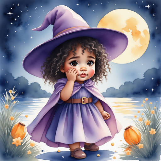 Willow Charms wiping her eyes, feeling sad and guilty by the scattered lantern pieces. In the background, soft moonlight reflects on the water.