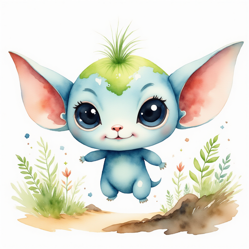 Zibloo jumps excitedly near a tree trunk. In the background, leaves flutter around a winding trail.