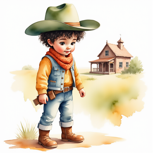 Cactus Cody looks down at his boots. In the background, the ranch house stands silent.