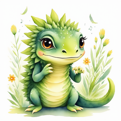 Blossom Sprout pressing her leafy hands together anxiously. In the background, flowers glow with soft, melodic light.