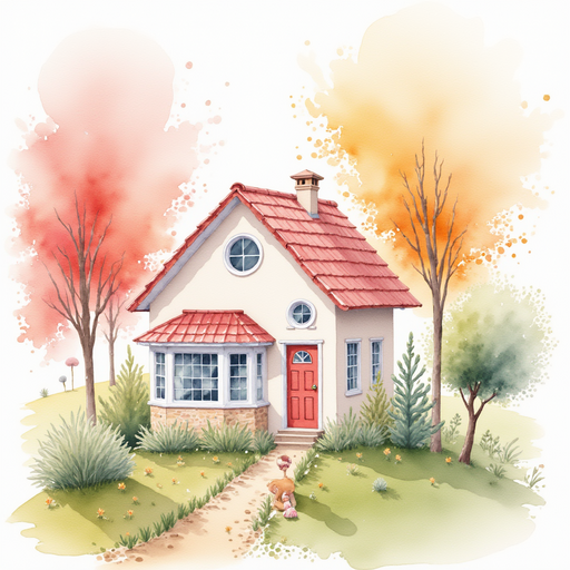 Sofia's house covered in rainbow dust