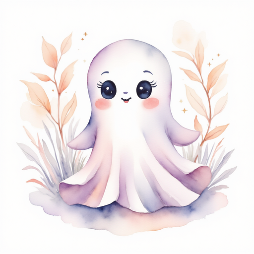 Glimmer Puff smiling as she stands next to the twirling vines. In the background, swirling clouds drift gently across a silver sky.