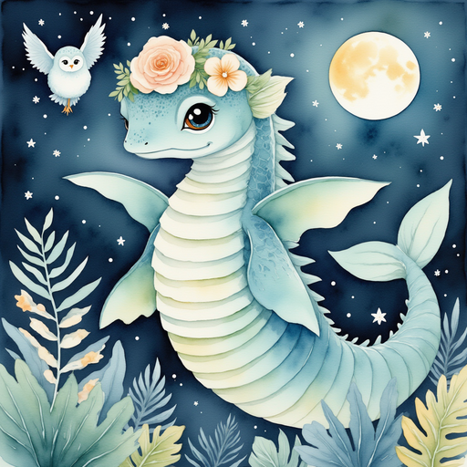 Nessie Sparkles covers her ears as the owls hoot above. In the background, moonlight filters through leaves.
