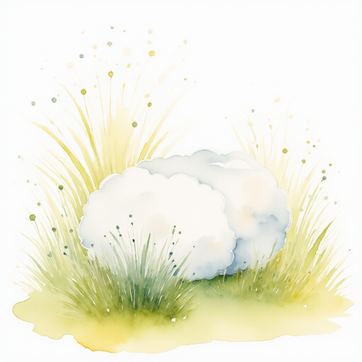 A tiny white tuft of wool