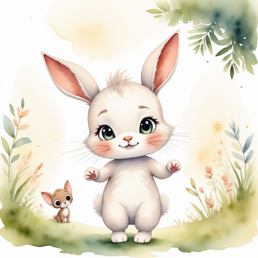 Bella the bunny is seen dancing with delight near the friendship tree. In the background, other animals continue the joyous meadow celebration.