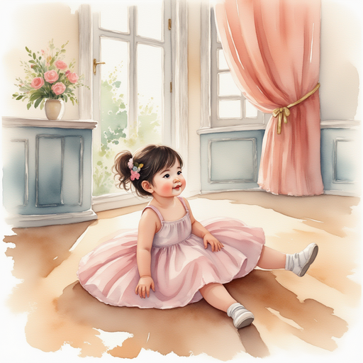 Grace on the floor of a ballroom having fallen.