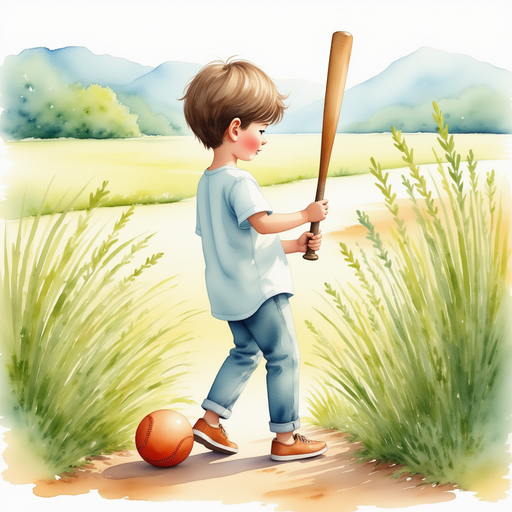 Lee searching for his baseball bat in different places.