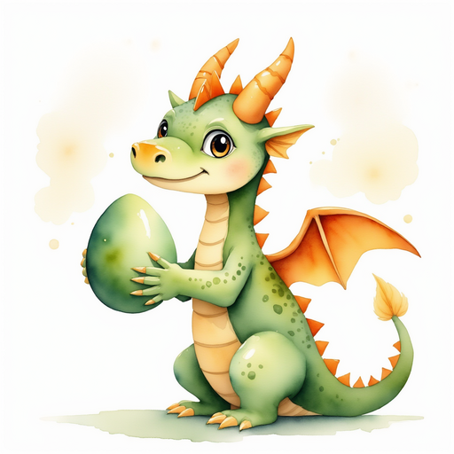 Ember lifts a large green egg. In the background, gentle waves of light shimmer on the walls.