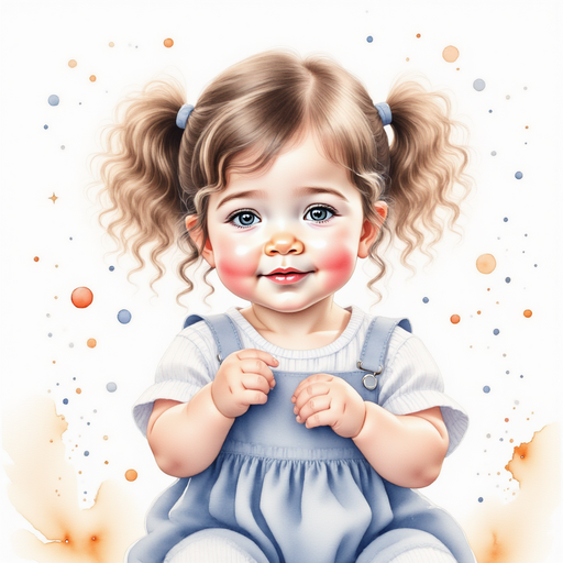 Sofia playing with the rainbow dust