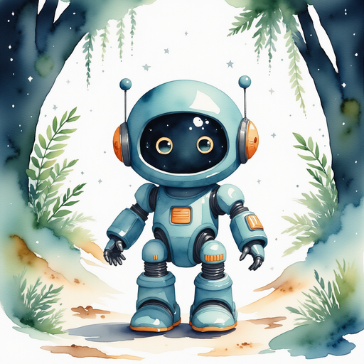 Blinky Sparx gestures toward a glowing set of footprints. In the background, patches of moonlight fade between towering branches.