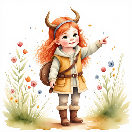 Bolda points to a line of curious writing, her eyes bright with wonder. In the background, small wildflowers bloom in the gentle sunlight.