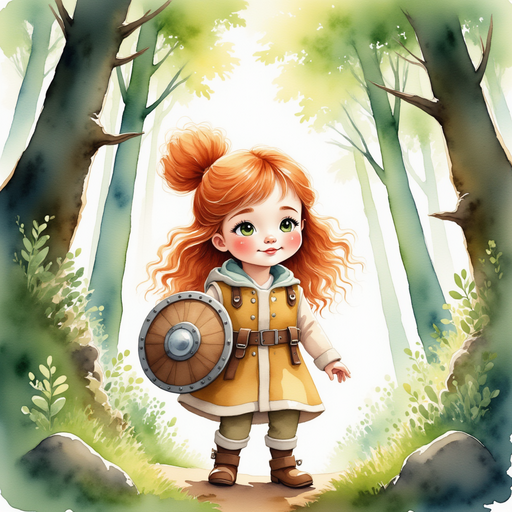 Bolda gazes up at towering trees that shimmer with emerald leaves. In the background lush green vines weave over mossy rocks