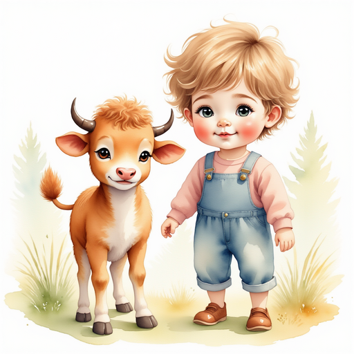 Clover standing next to LeRoy with a determined expression. In the background, open fields with distant trees.