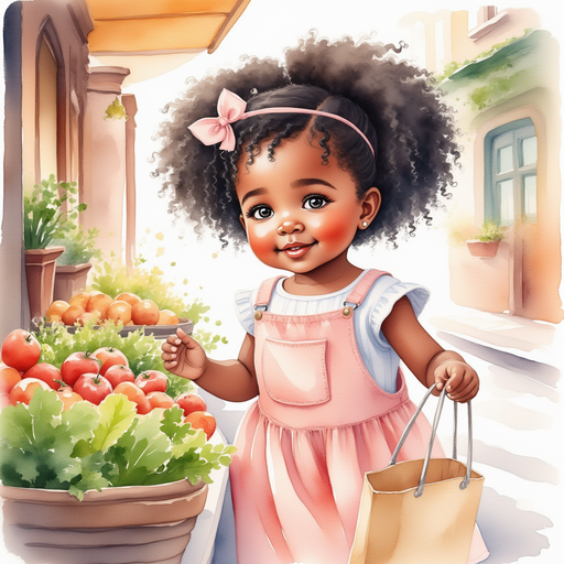 Ava shopping at the local market.